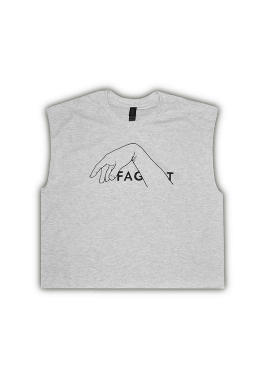Fa***t  Crop Top Cut off